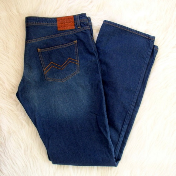 jeans with m logo